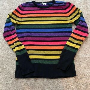 Warehouse metallic striped sweater